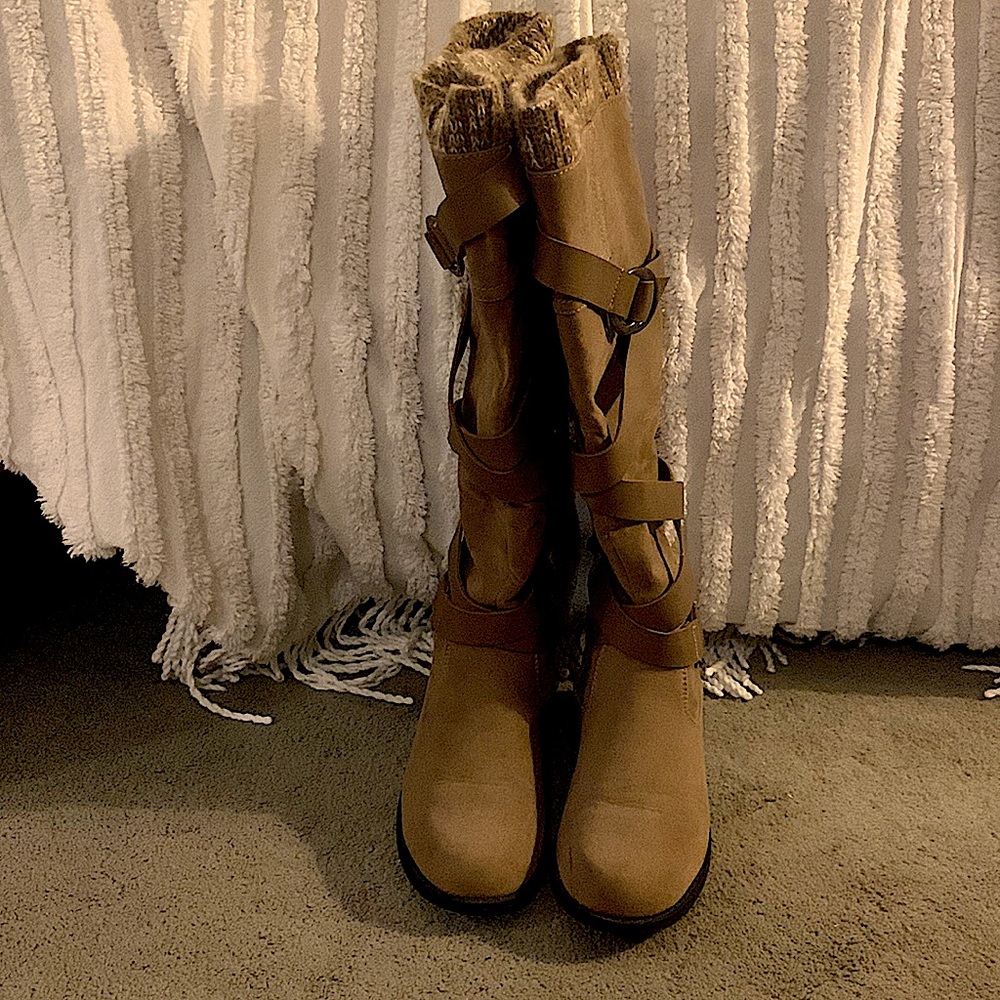 Tan boots